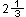 symbol 2 1/3